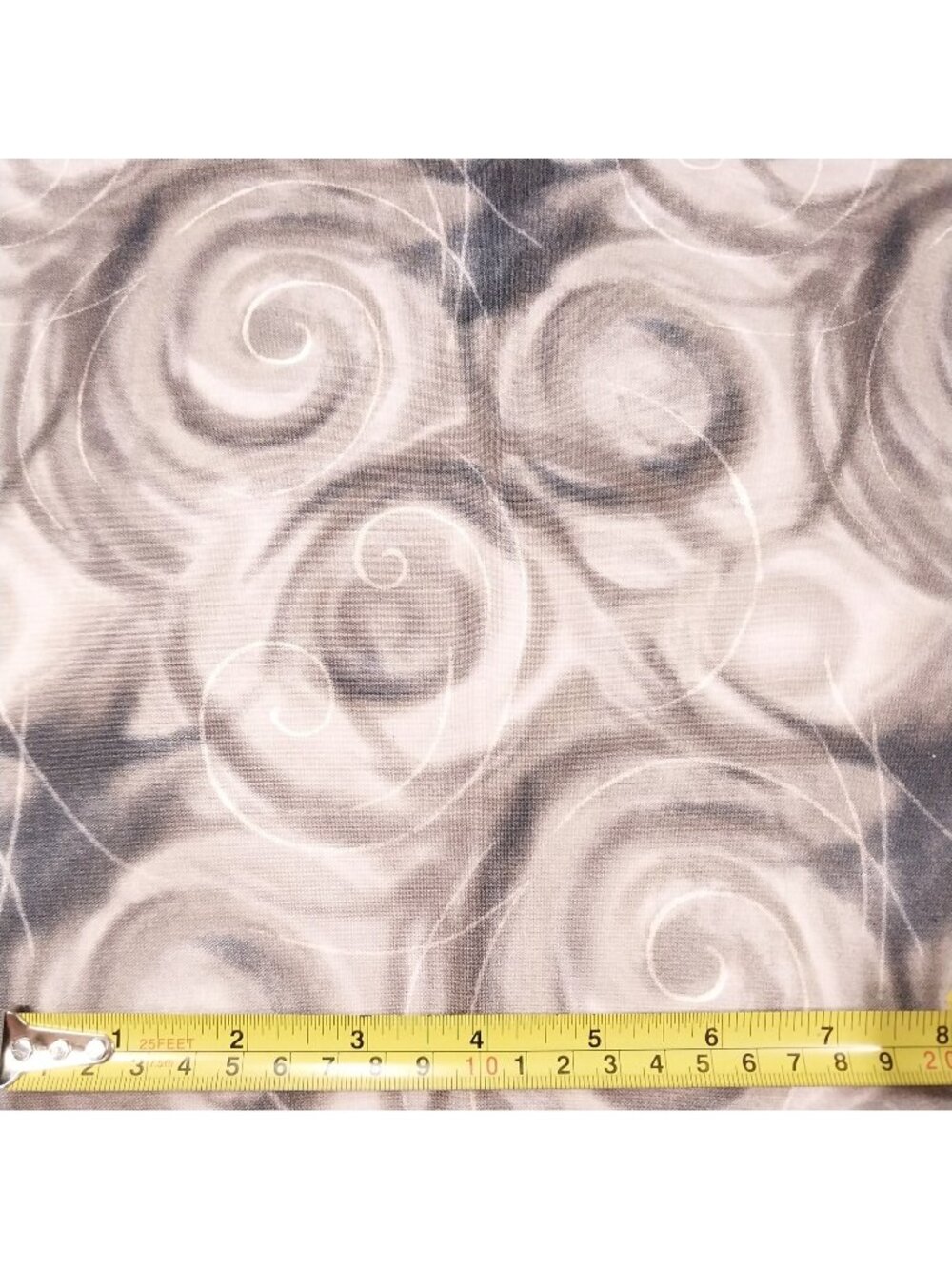 1yd 22" Misty Light Gray Swirls Yuko Hasegawa 2012 RJR Fabrics